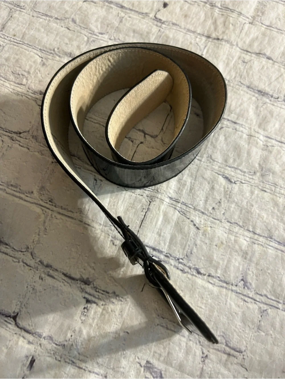 LAKE SHORE DRIVE WIDE BLACK PATENT LEATHER & (2)  PATENT BLACK & BROWN BELTS